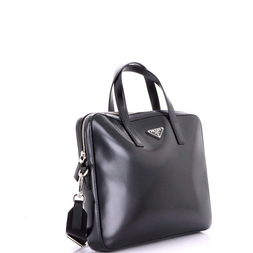 Prada Medium Convertible Zip Around Briefcase Brushed Leather - Picture 2 of 7